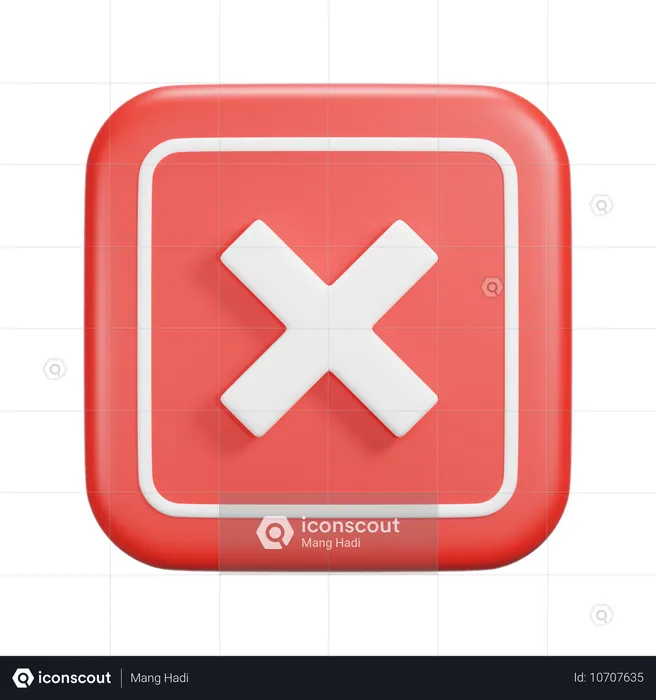 Caution Sign  3D Icon