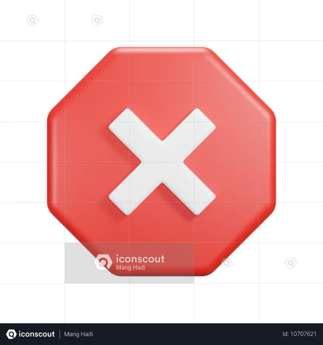 Caution Sign  3D Icon