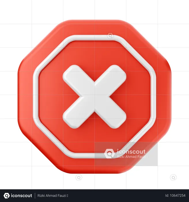 Caution Sign  3D Icon