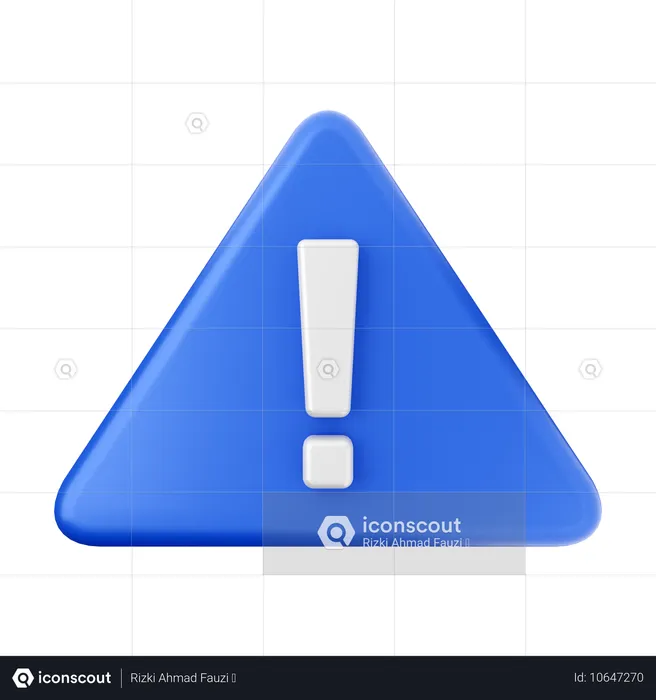 Caution Sign  3D Icon