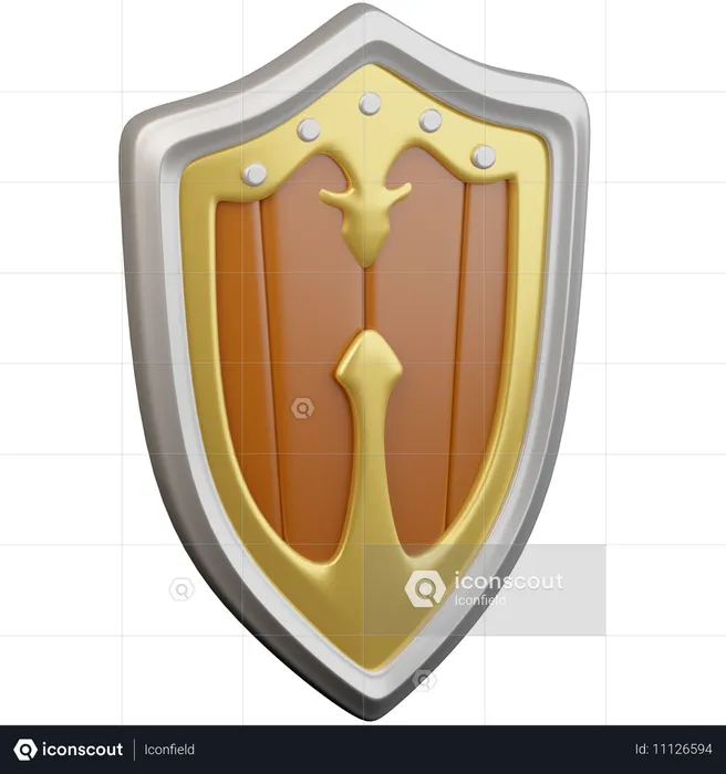 Escudo de cavaleiro  3D Icon