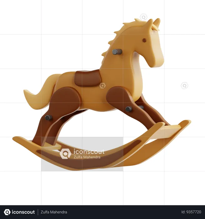 Cavalo de pau  3D Icon