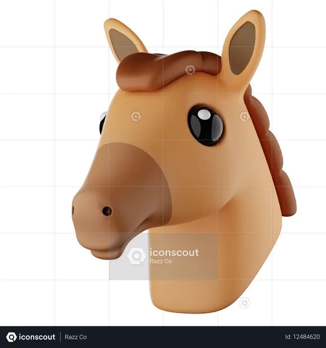 Emoji de cavalo  3D Icon