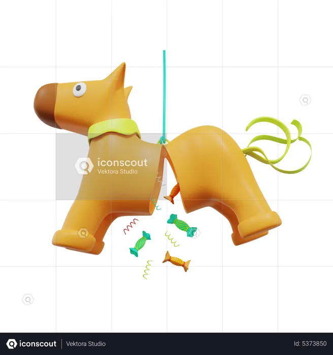 Cavalo pinhata  3D Icon