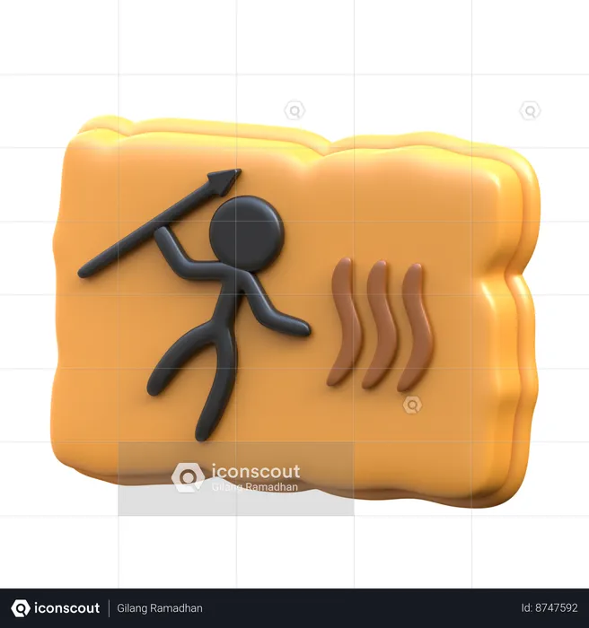 Cave Painting  3D Icon