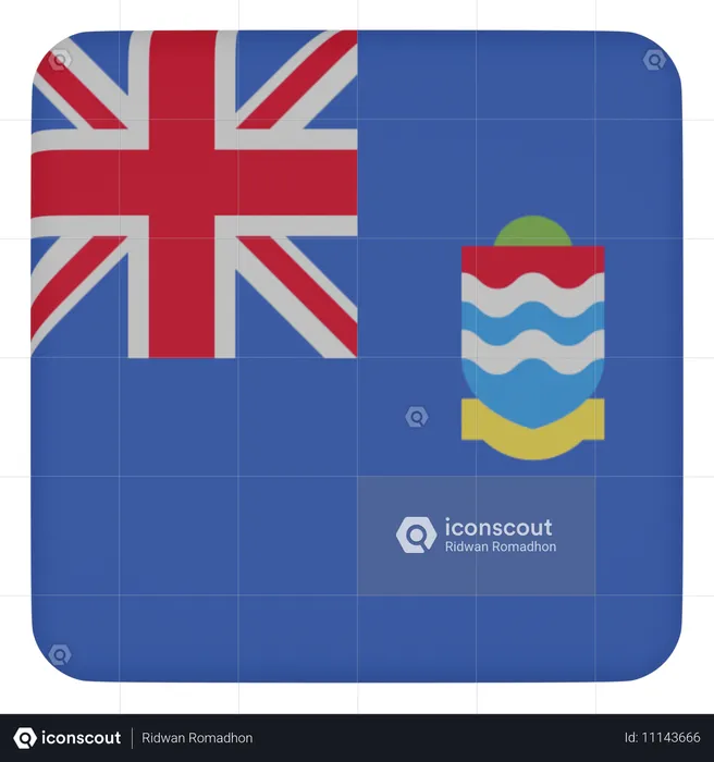 Cayman Flag 3D Icon