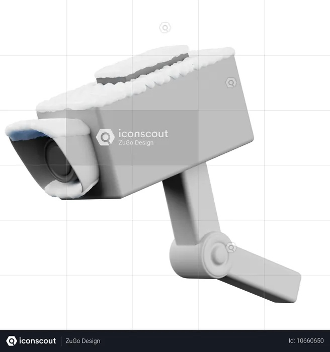 CCTV covered with snow  3D Icon