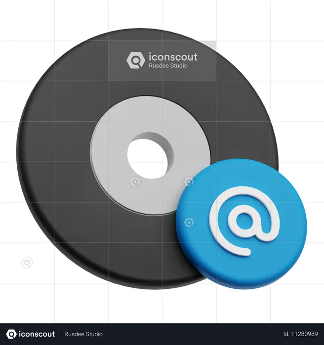 Courrier électronique cd  3D Icon