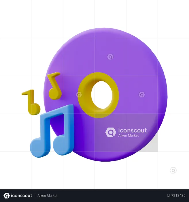 CD Music  3D Icon
