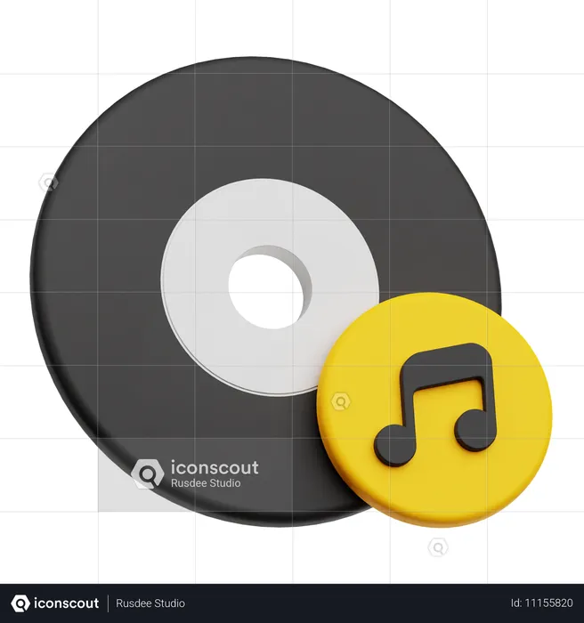 CD de música  3D Icon