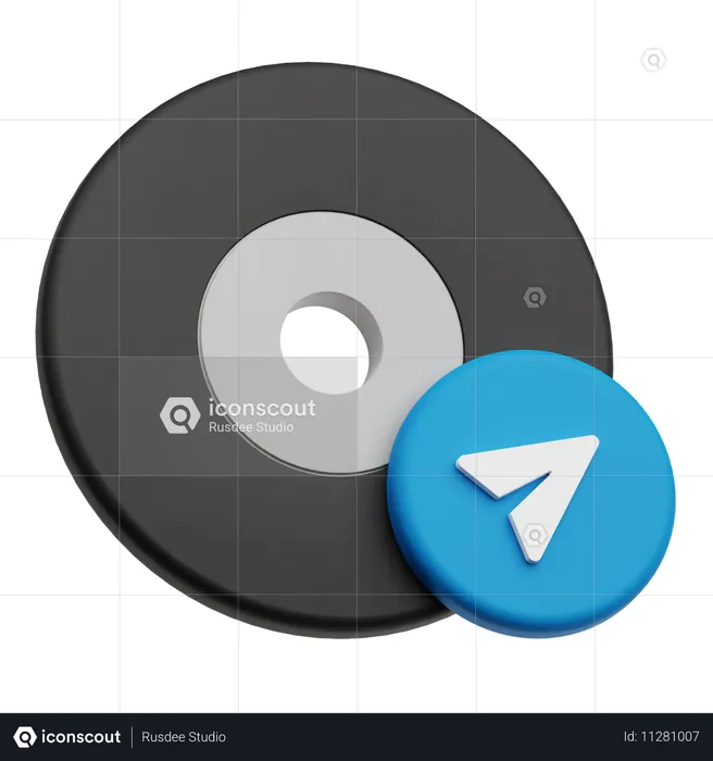 Cd Send  3D Icon