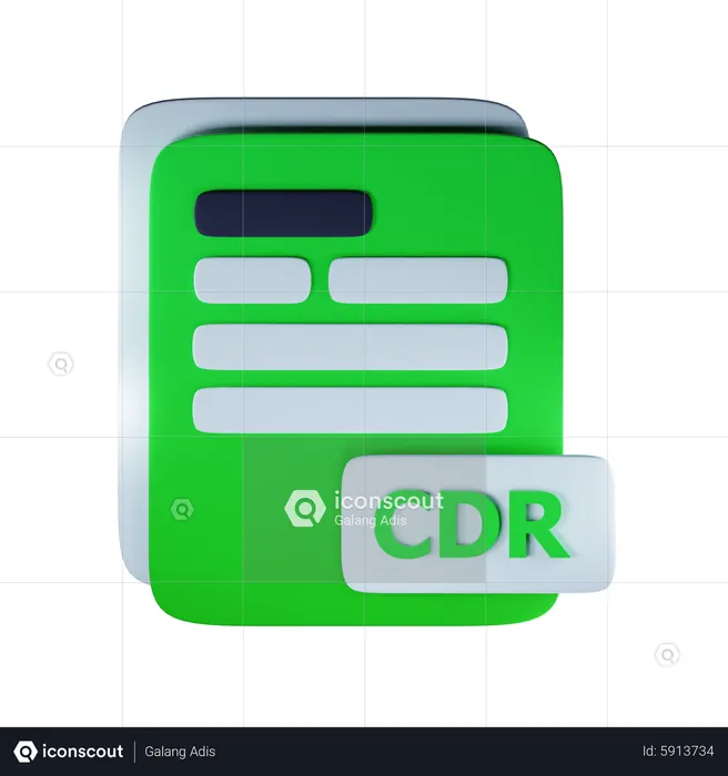 Cdr file extension  3D Icon