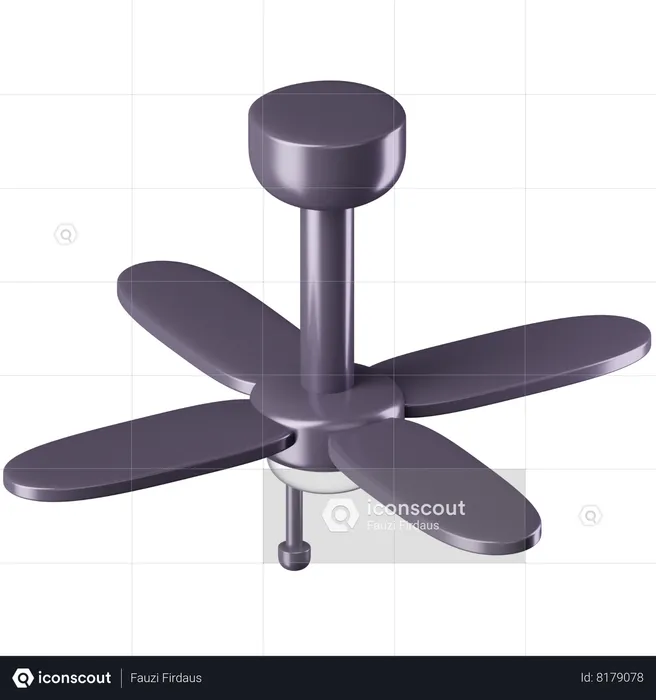 Ceiling Fan with Light  3D Icon