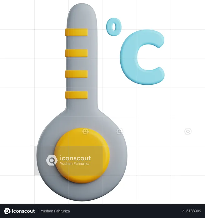 Celcius Thermometer  3D Icon