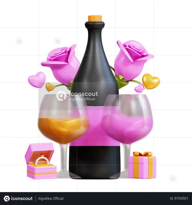 Celebración de san valentín  3D Icon