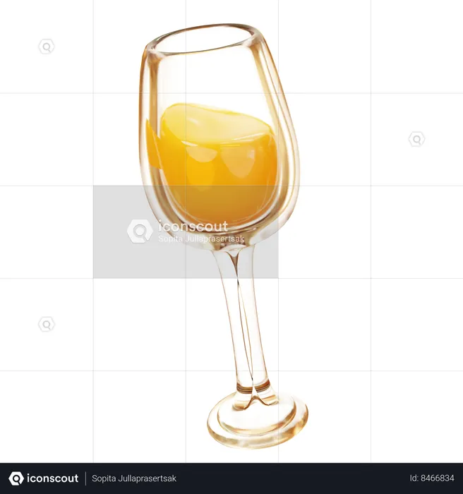 Celebrate graduation ceremony with Champagne Glass  3D Icon