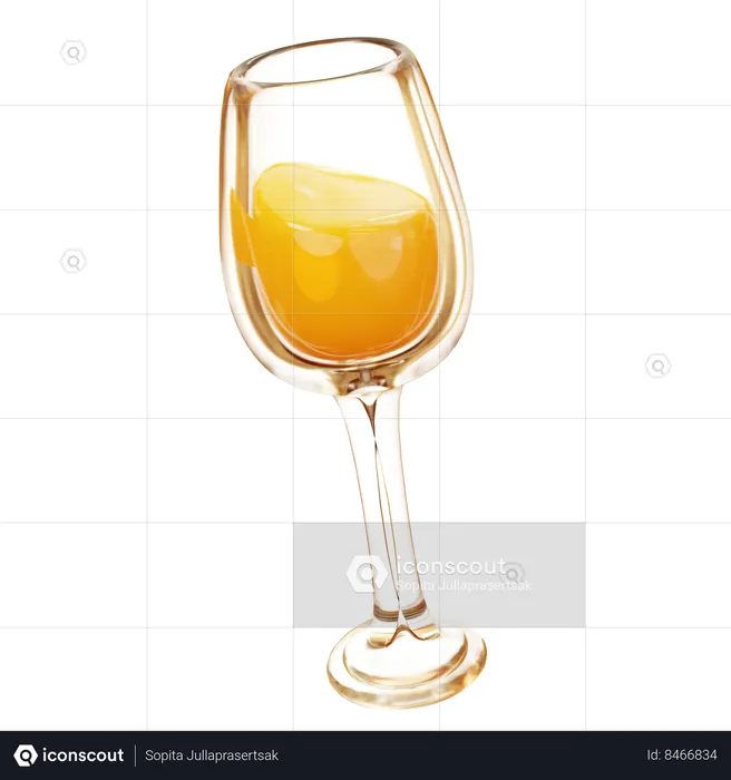 Celebrate graduation ceremony with Champagne Glass  3D Icon