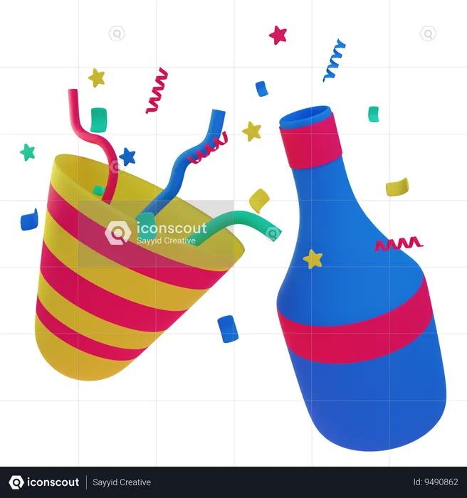 Celebration confetti  3D Icon