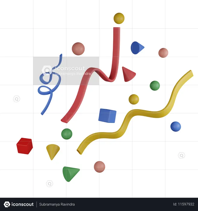 Celebration Confetti  3D Icon