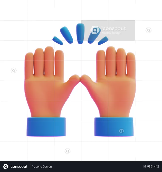 Celebration Hand Gesture  3D Icon