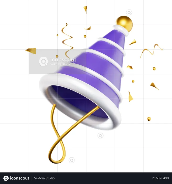 Celebration Party Hat  3D Icon