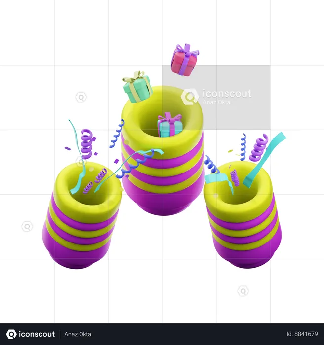 Celebration poppers  3D Icon