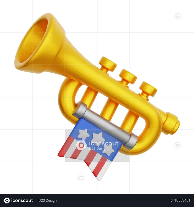 Celebration Trumpet  3D Icon