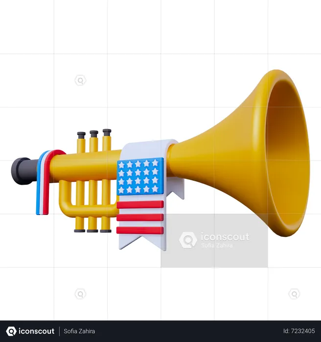 Celebration Trumpet  3D Icon
