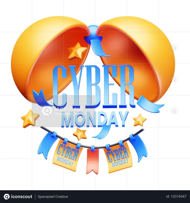 Célébrations du cyber lundi  3D Icon