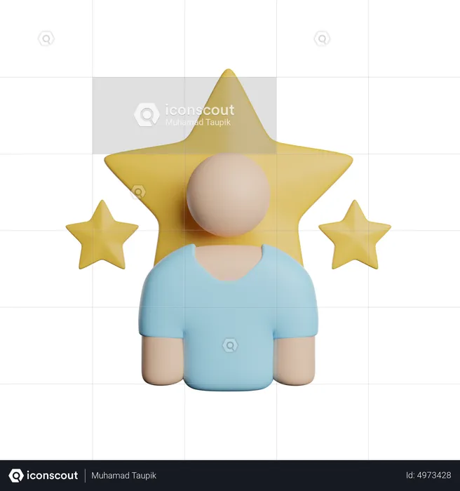 Celebrity Star  3D Icon