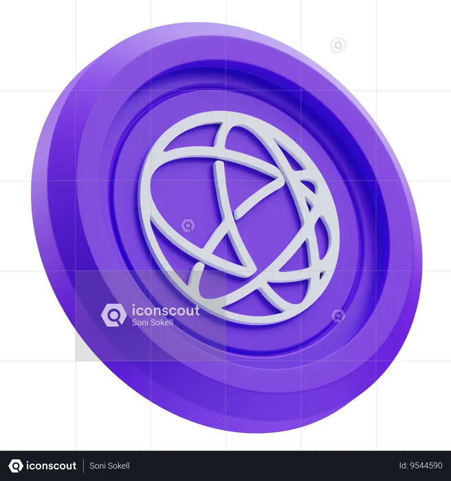 Celestia Cryptocurrency  3D Icon
