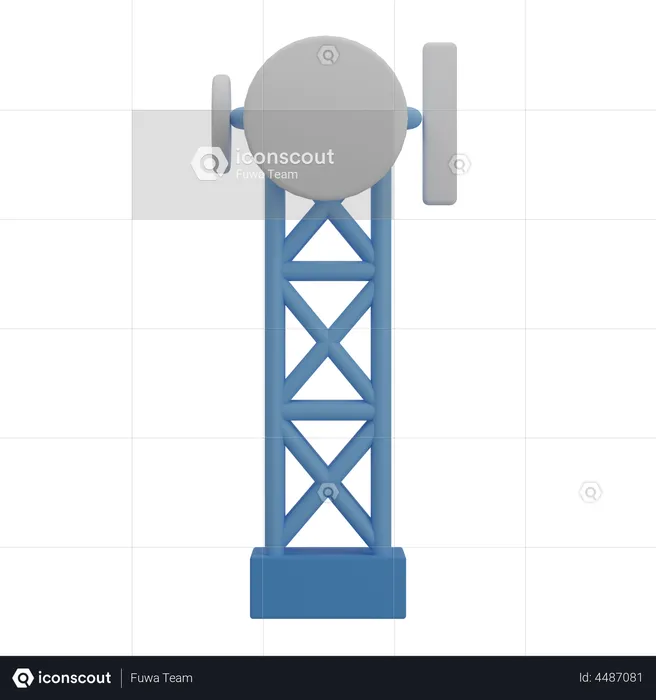 Cell Tower  3D Illustration