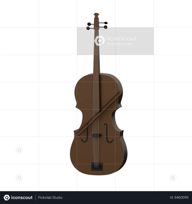 Cello  3D Icon