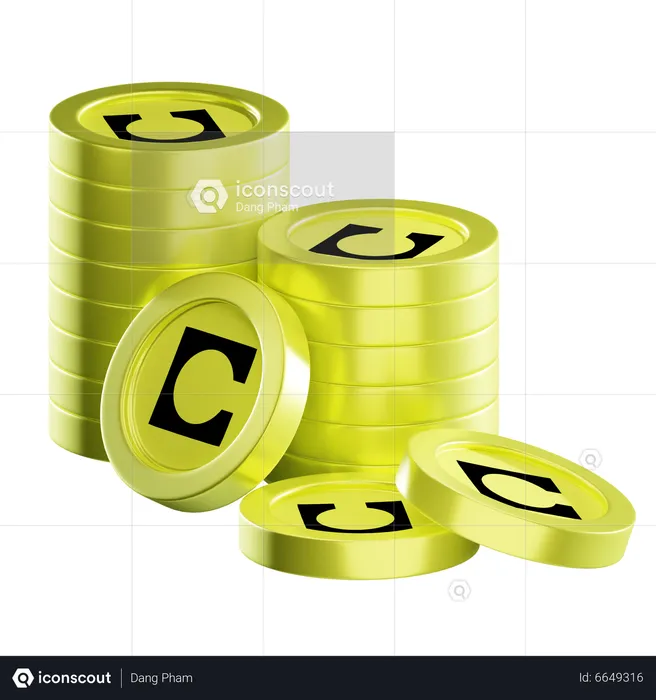Celo Coin Stacks  3D Icon