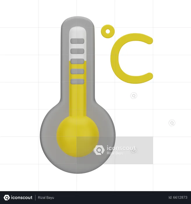 Celsius Temperature  3D Icon