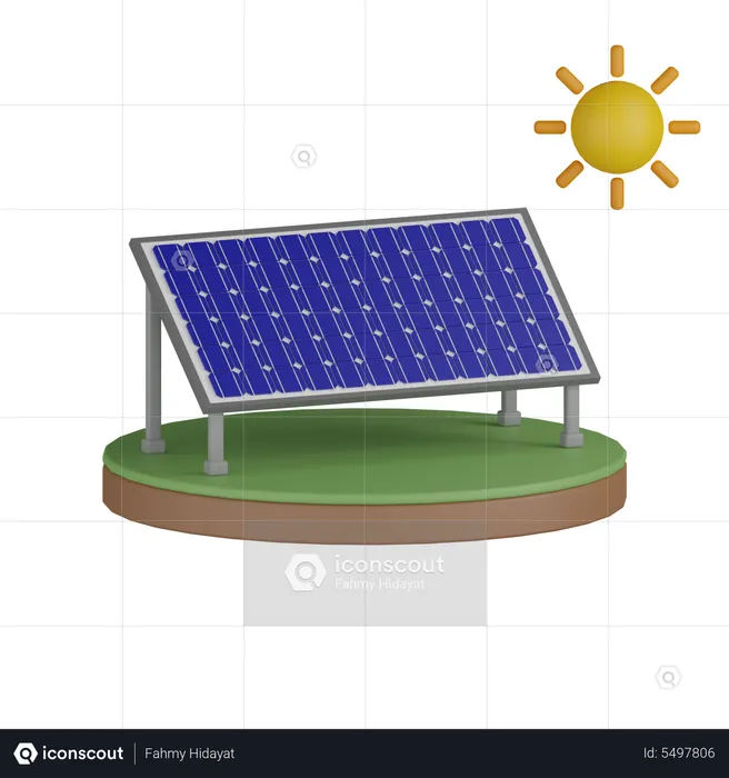 Célula solar  3D Icon