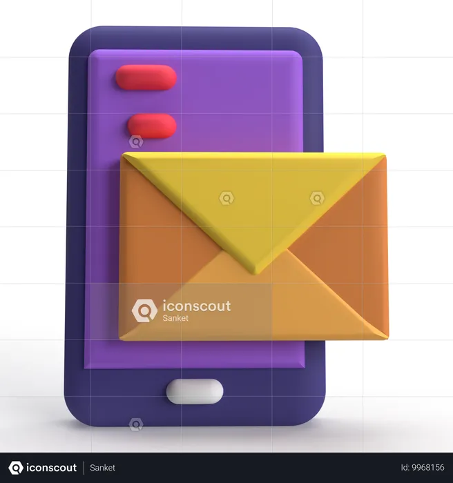 Correio móvel  3D Icon