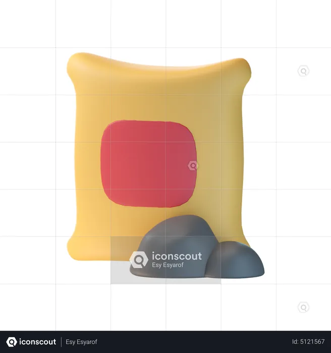 Cement Bag  3D Icon