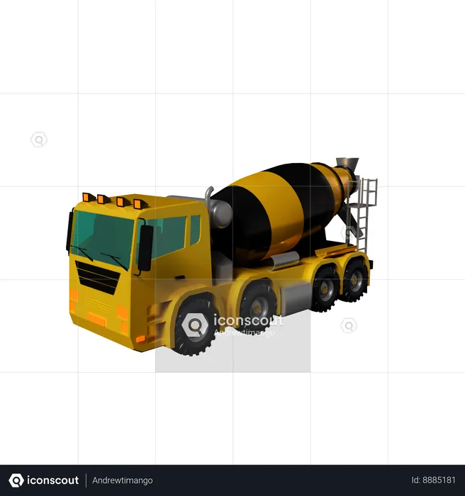 Cement Mixer  3D Icon