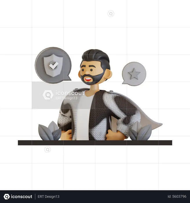 Hombre de la cena  3D Icon