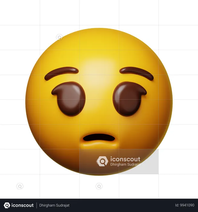 Emoji con el ceño fruncido Emoji 3D Icon