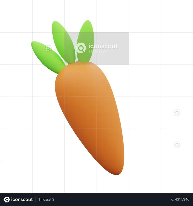 Cenoura  3D Illustration
