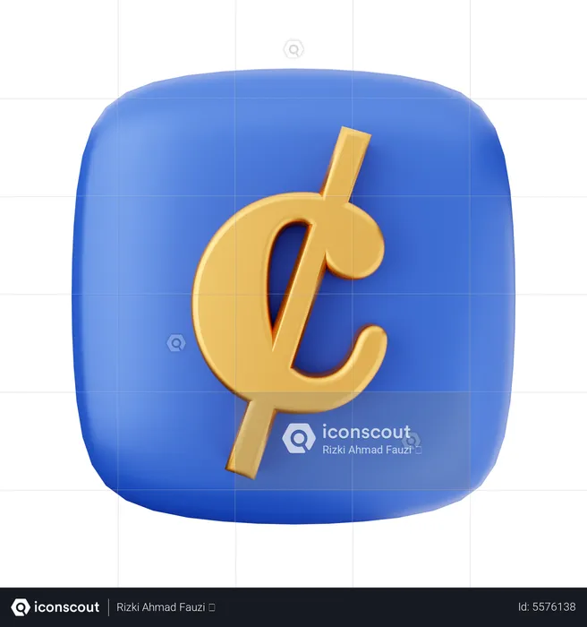 Cent Coin  3D Icon