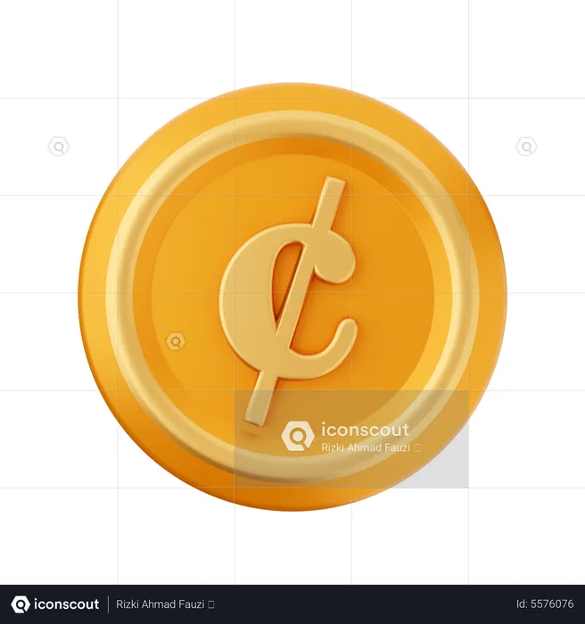 Cent Coin  3D Icon