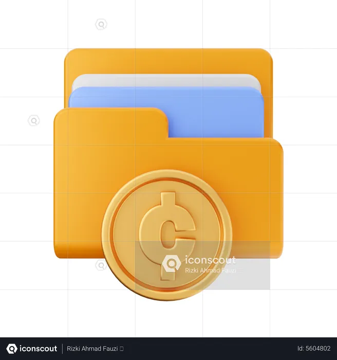 Cent Coin Folder  3D Icon