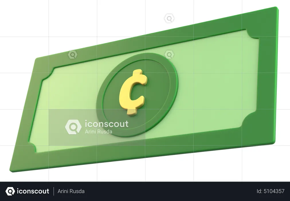 Cent Money  3D Icon
