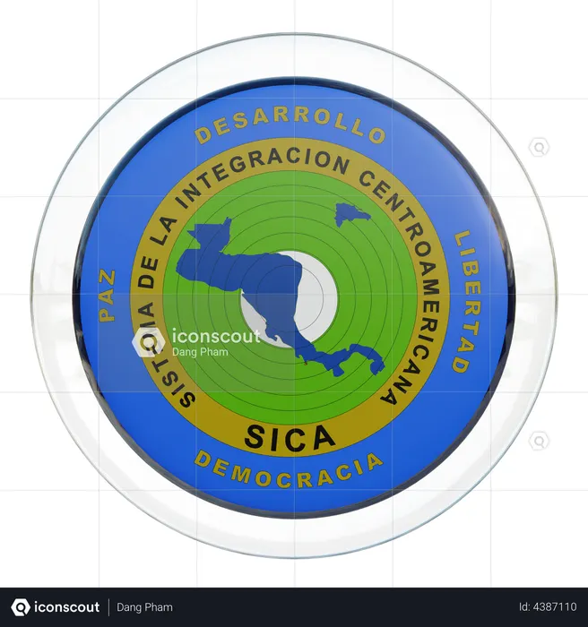 Central American Integration System Flag Glass Flag 3D Flag