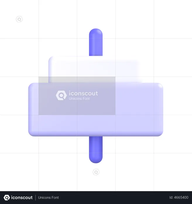 Center Align  3D Icon