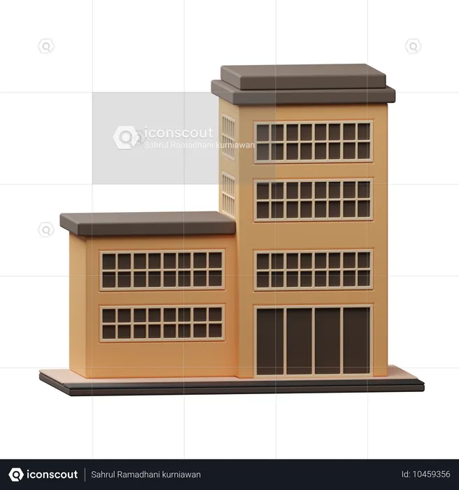 Bâtiment du centre commercial  3D Icon