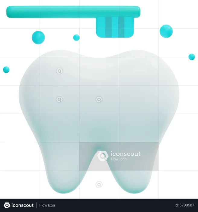 Lavando los dientes  3D Icon